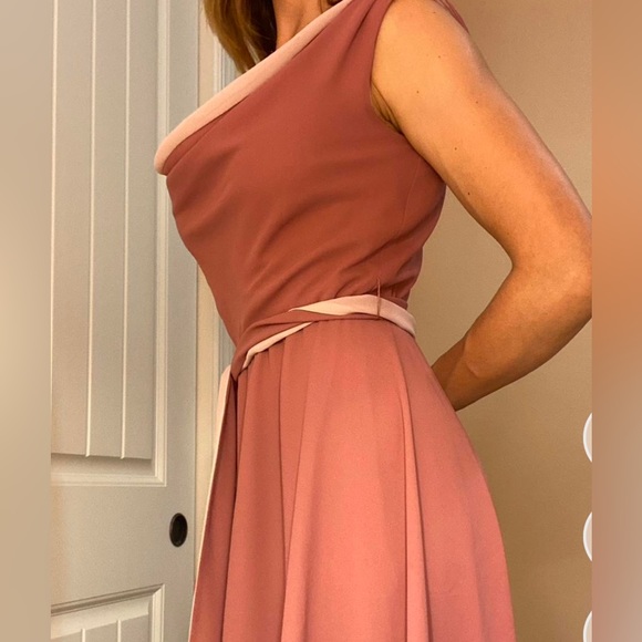 Vintage 60s 70s David Morris x Joseph Magnin Two-Tone Gamine Dress Pink 4 - Picture 8 of 8